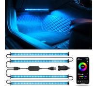 Car LED Strip Lights App Control 5 in 1 RGB 16 Million Colors Ambient Lighting Kit with 236 Inch Fiber Optic Music Mode Interior Car Lighting