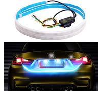 Car Led Strip Trunk Tail Brake Turn Signal Lights Flow Type Ice Blue Red Yellow White, Cool Car Rear Decoration Tailgate Accessories for Cars SUV Truck Trailers (48 Inch)