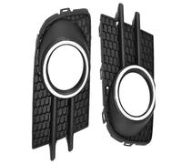 Car Left Right Front Bumper Fog Light Grille Fog Lamp Frame Cover Replacement for VW For Tiguan 2012-2018 5N0853665 5N0853666(Black)(Chrome)