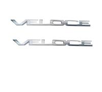 Car lettering decoration logo VELOCE, for Alfa Romeo Giulia Stelvio replacement 3D car sticker logo,Silver