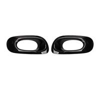 Car Light Cover Car Front Bumper Fog Frame 1 Pair For H-ONDA For Jazz Fit For GE6 For GE8 2012 2013 2014 Fog Lamp Cover Frame(Black- Silver)