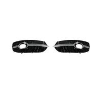 Car Light Dust Cover Front Bumper Honeycomb Fog lamp Frame Hollow grille For Audi Q3 2013 2014 2015 Auto Part(Chrome 1Pair)