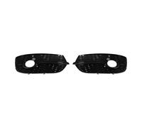 Car Light Dust Cover Front Bumper Honeycomb Fog lamp Frame Hollow grille For Audi Q3 2013 2014 2015 Auto Part(Black 1Pair)