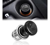 Car Lighter Cigarette, 12V Metal Plastic Construction Cigarette Lighter, 20mm Car Plug Cigarette Lighter, Car Power Plug Socket Output Automatic Cigarette Ignition Lighter Push Button Replacement
