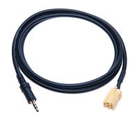 Car Line-in Aux Adapter 3.5mm Jack Aux Audio Cable Mini ISO socket Compatible with Lancia Musa 350 / Ypsilon 846 / Ypsilon 843, Smart Fortwo 451/ Roaster, Paugeot Boxer, Citroen Jumper, Alfa Romeo 159