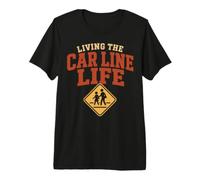 Car Line Survival Mode School Pickup Line Gift Premium T-Shirt