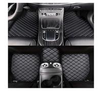 Car Liners Universal 5Pcs Car Floor Mats PU Leather Waterproof Dust-Proof Auto Foot Protector Pads Floor Mat(Black-5pcs)