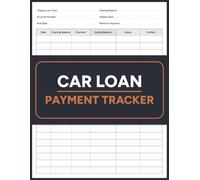 Car Loan Payment Tracker: Record Loan Payments and Balance Changes from Start to Payoff