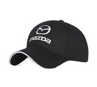 Car Logo Embroidered Black Color Adjustable Baseball Caps for Men and Women Hat Travel Cap Car Racing Motor Hat (UK, Numeric, 7 1/8, 7 5/8, fit Maz)
