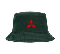 Car Logo Fisherman Hat for Mitsubishi eK X 2019-2024,Sun Visor Hat Hiking Hats Boonie Hats Sport Hat Hiking Bucket Hat Unisex Travel Hat Racing Cap Team Cap Cotton,Green-A