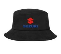 Car Logo Fisherman Hat for Suzuki iK-2,Sun Visor Hat Hiking Hats Boonie Hats Sport Hat Hiking Bucket Hat Unisex Travel Hat Racing Cap Team Cap Cotton,Black-A