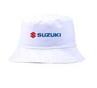 Car Logo Fisherman Hat for Suzuki iK-2,Sun Visor Hat Hiking Hats Boonie Hats Sport Hat Hiking Bucket Hat Unisex Travel Hat Racing Cap Team Cap Cotton,White-B