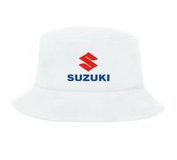 Car Logo Fisherman Hat for Suzuki Reno,Sun Visor Hat Hiking Hats Boonie Hats Sport Hat Hiking Bucket Hat Unisex Travel Hat Racing Cap Team Cap Cotton,White-A