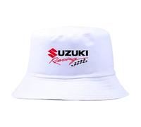 Car Logo Fisherman Hat for Suzuki S-Presso,Sun Visor Hat Hiking Hats Boonie Hats Sport Hat Hiking Bucket Hat Unisex Travel Hat Racing Cap Team Cap Cotton,White-D