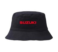 Car Logo Fisherman Hat for Suzuki SX4 S-Cross,Sun Visor Hat Hiking Hats Boonie Hats Sport Hat Hiking Bucket Hat Unisex Travel Hat Racing Cap Team Cap Cotton,Black-C