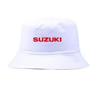 Car Logo Fisherman Hat for Suzuki SX4 S-Cross,Sun Visor Hat Hiking Hats Boonie Hats Sport Hat Hiking Bucket Hat Unisex Travel Hat Racing Cap Team Cap Cotton,White-C