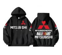Car Logo Hoodie for Mitsubishi Pajero 2006-2011, Mens Hoodie Pullover Hooded Sweatshirt Long Sleeve Hoody Sweatshirts Hooded Top Work Hoodies For Mens Ladies Car Accessories,Black-1-L