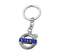 Car Logo Key Chain Ring - 3D Chrome Metal Car Keychain Keyring Family Present compatible with Volwo volo xc60 xc40 Cars