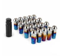 car lug nut Compatible With Cadillac For ATS CTS 20PCS Colorful Car Modification Wheel Nuts Lug Nuts Bolts M12x1.5(Burning blue)