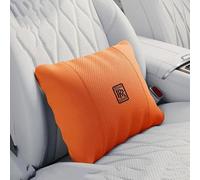 Car Lumbar Support for Rolls-Royce Ghost/Phantom/Cullinan/Spectre, Lumbar Support for Prolonged Sitting, Car Headrest,Orange