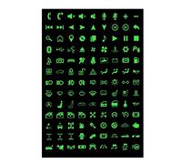 Car Luminous Sticker, Multifunction Button Stickers Car Light Stickers Switch Relay Decoration Rocker Switch Label Circuit Panel Decals, Glow in Dark Accessories