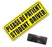 Car Magnet Student Driver Magnet: Reflective Novice Learning Sticker, Be Patient New Driver Caution Sign | Removable Safety Warning Sticker, Permit