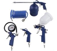 Car Maintenance Air Tool Kit for Tyre Inflation | 5-piece set, tyre inflator, blow , spray tool, cleaning nozzle, versatile auto care