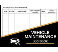 Car Maintenance Log Book: Vehicle Maintenance Log Book - Repair And Service Record Book for Cars, Trucks & Motorcycles - Small Size 8.25" x 6"