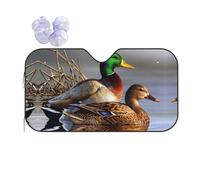 Car Mallard Duck Print Windshield Sunshade,Foldable Reflective Uv Heat Shield,Universal Fit,Keeps Interior Cool