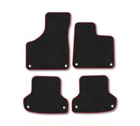 Car Mat Co Audi A3 (2009-2012) (Cabriolet) Premium Car Mats Tufted-Pile Carpet Red Trim Tailored Fit Car Accessories Durable Set
