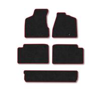 Car Mat Co Chrysler Grand Voyager (2008-2015) Premium Car Mats Tufted-Pile Carpet Red Trim Tailored Fit Car Accessories Durable Set