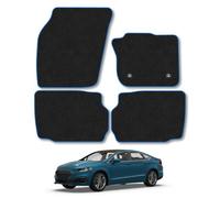 Car Mat Co Ford Mondeo 2014-2022 Car Mats Blue Trim Carpet Tailored Easy Clean Clips