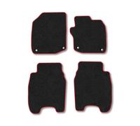 Car Mat Co Honda Civic (2013-2015) (1.6 Diesel) Premium Car Mats Tufted-Pile Carpet Red Trim Tailored Fit Car Accessories Durable Set