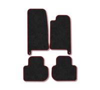 Car Mat Co Jaguar Xj 1994-2004 (Swb) Car Mats Red Trim Carpet Tailored Easy Clean Clips