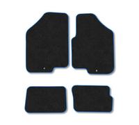 Car Mat Co Kia Soul (2008-2011) Premium Car Mats Tufted-Pile Carpet Blue Trim Tailored Fit Car Accessories Durable Set