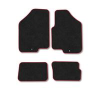Car Mat Co Kia Soul (2008-2011) Premium Car Mats Tufted-Pile Carpet Red Trim Tailored Fit Car Accessories Durable Set
