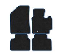 Car Mat Co Kia Soul (2014-2020) Premium Car Mats Tufted-Pile Carpet Blue Trim Tailored Fit Car Accessories Durable Set
