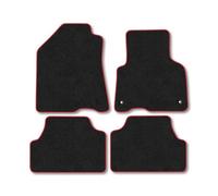 Car Mat Co Kia Soul (2020+) Ev Premium Car Mats Tufted-Pile Carpet Red Trim Tailored Fit Car Accessories Durable Set