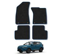 Car Mat Co Mg Zs (2017-2022) (Manual) 30Cm Space Between Floor Fixings Car Mats Tailored Fit Blue Trim Accessory Carpet Floor Mats