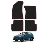Car Mat Co Mg Zs (2017-2022) (Manual) 30Cm Space Between Floor Fixings Car Mats Tailored Fit Red Trim Accessory Carpet Floor Mats Anti-Slip