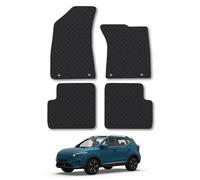 Car Mat Co Mg Zs (2017-2022) (Manual) 30Cm Space Between Floor Fixings Heavy-Duty Rubber Car Mats Tailored 5mm Thick Waterproof Non-Slip