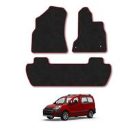 Car Mat Co Peugeot Partner Teepee (2008-2018) Van Mats Accessories Tailored Fit Carpet Car Floor Mats Non Slip Red Trim Accessory Durable