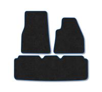 Car Mat Co Tesla Model S (2012-2022) Car Mats Tailored Fit Blue Trim Accessory Carpet Car Accessories Floor Mat
