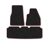 Car Mat Co Tesla Model S (2012-2022) Car Mats Tailored Fit Red Trim Accessory Carpet Car Accessories Floor Mat