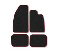 Car Mat Co Vw Beetle (1966-1980) Car Mats Red Trim Carpet Tailored Fit Easy Clean With Clip