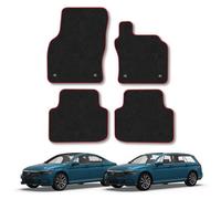 Car Mat Co Vw Passat (2014-2023) Car Mats Red Trim Carpet Tailored Fit Easy Clean With Clip