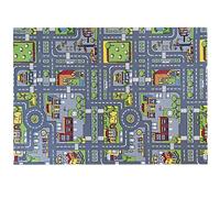 Car Mat for Children,Car Rug,Road Mat for Toy Cars,Kid's Traffic Map Crawling Play Mats,Non-Slip and Washable,City CarRoad Interactive Game,for Playroom Classroom Bedroom,50 * 80CM