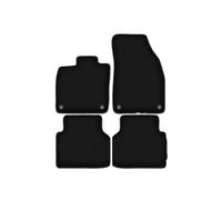 Car Mat For VW For T-Cross For Crossover Set 4 Pcs Black Slip Proof Clip Velour Car Mats