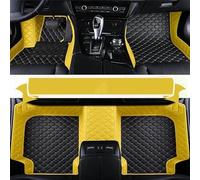 Car Mat Leather Car Floor Mat For City 2015 2016 2017 2018 2019 Waterproof interior Accessories Car Floor Mats(Black Yellow)