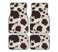 Car Mat Set Cow Fur Print Print Decorative Car Floor Mats 4 Piece Set For Front Rear Seats, Waterproof Anti-Skid Auto Car Accessories Universal Fit For Car Suv Van Truck